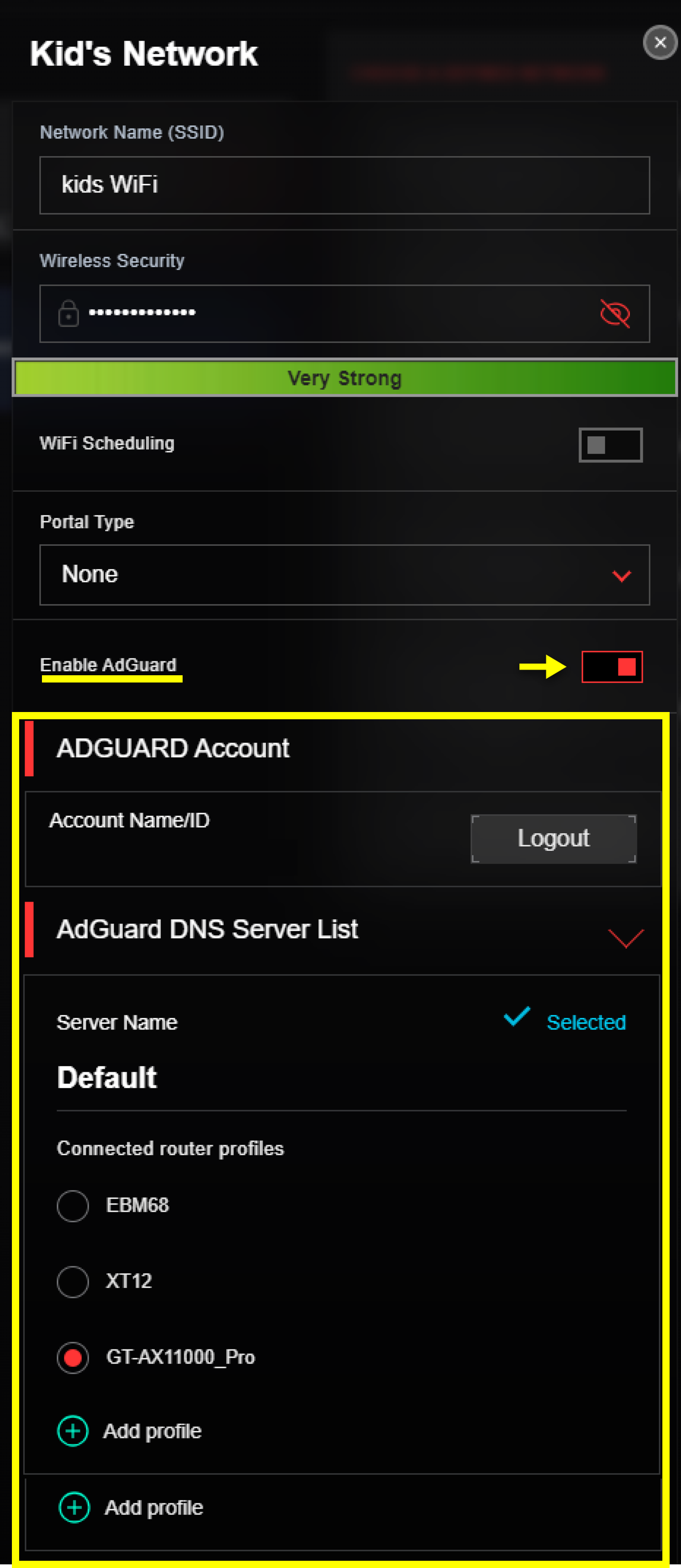 adguard dns setup router