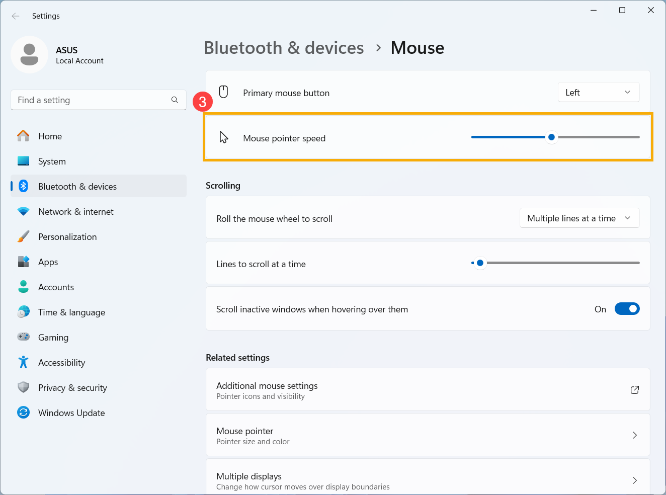 How to change mouse speed on Windows 11