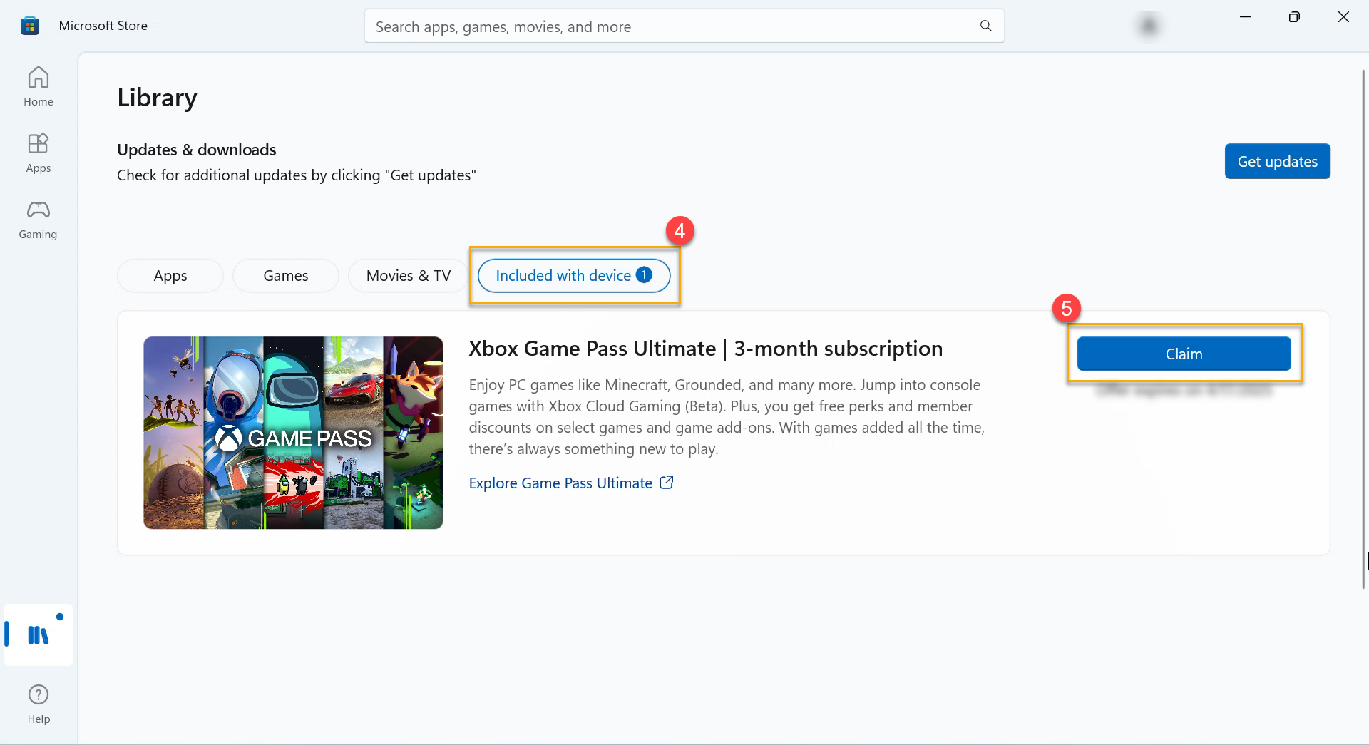 Where to claim free Xbox Game Pass Ultimate?, Official Support