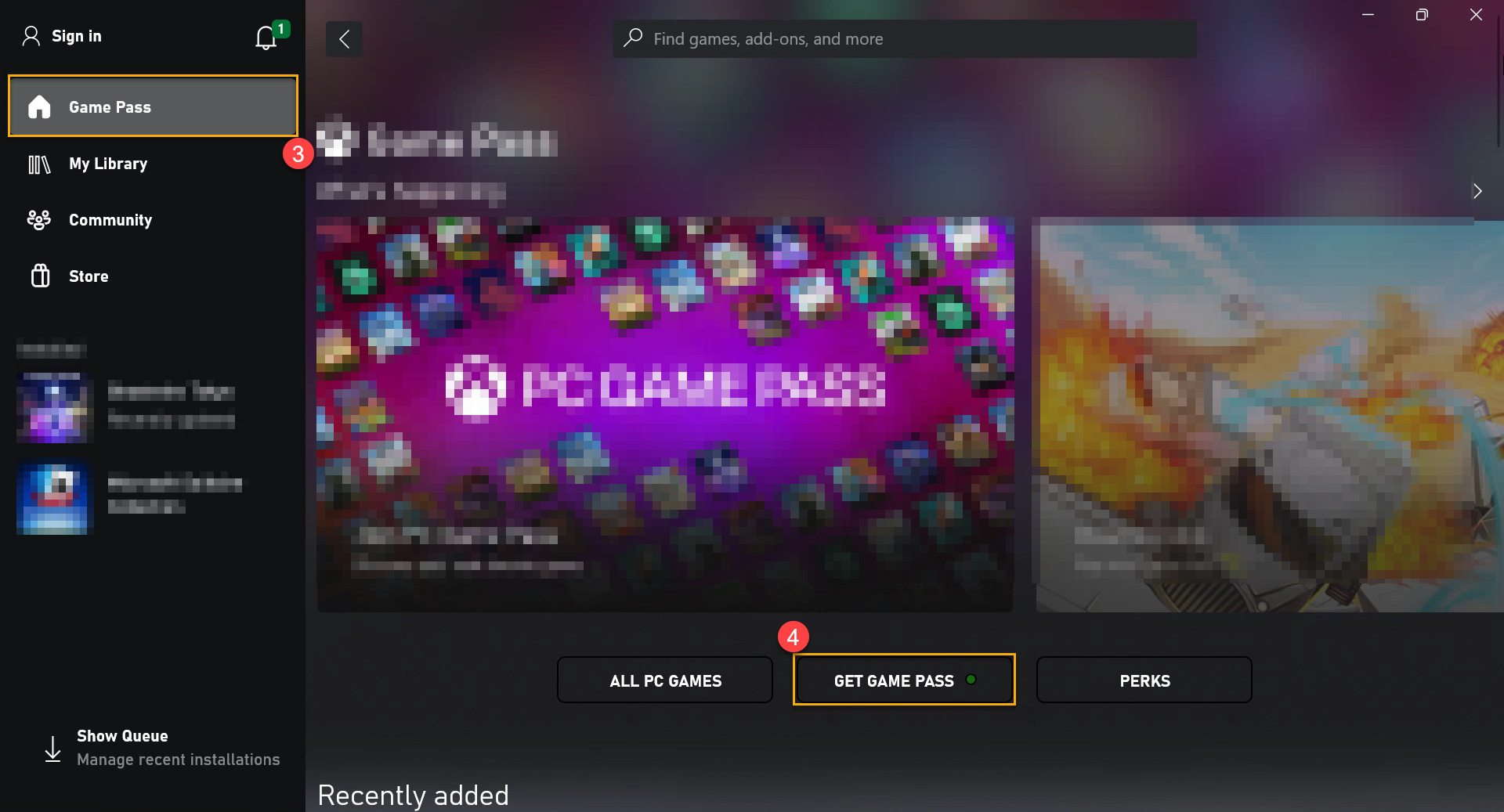 game pass xbox library