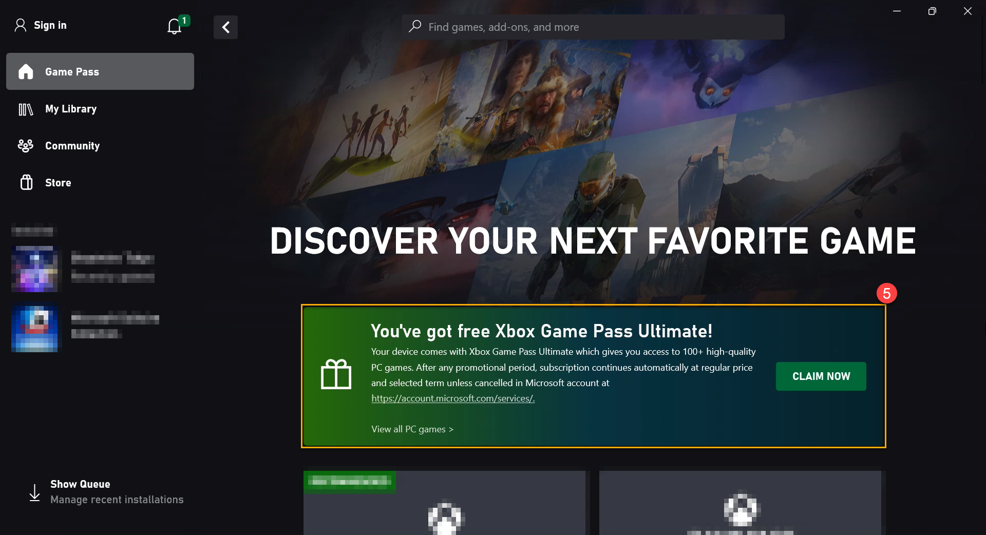 Where to claim free Xbox Game Pass Ultimate?